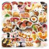 Wholesale 50 Cute Cartoon Sushi Japanese Food Doodle Stickers