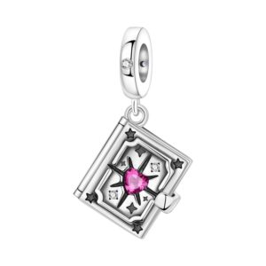 OTC1261 - Switchable Starburst Heart-Shaped Zircon Book Pendant