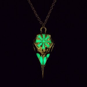 Ancient bronze green light