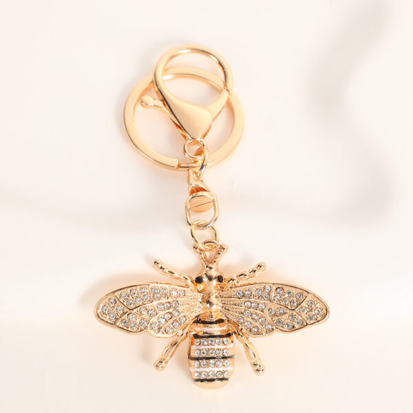 Wholesale Cartoon Hornet Diamond Set Metal Keychain