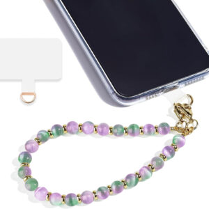 Two-color opal mobile phone chain