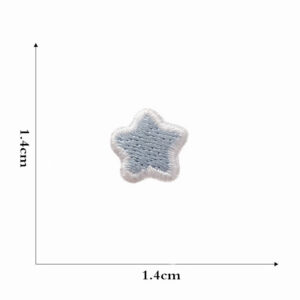 Silver five-pointed star cloth patch 1 #