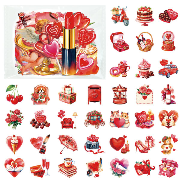 Wholesale 56pcs Romantic Qixi Valentine's Day Stickers