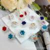 Wholesale Alloy double-sided hollowed-out crystal star beads/spacer 3D Crystal Beads
