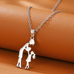 Mother+daughter / Mother's day stainless steel necklace
