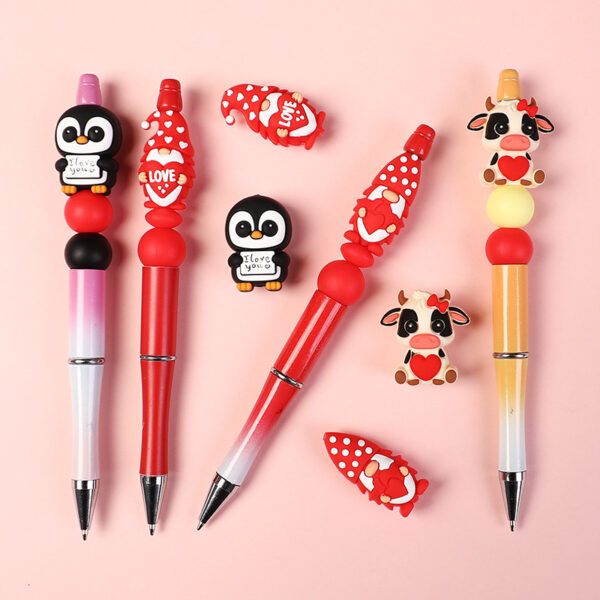 Wholesale Valentine's Day 3D Silicone Focal Beads