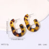 Wholesale Amber-colored stainless steel stud earrings