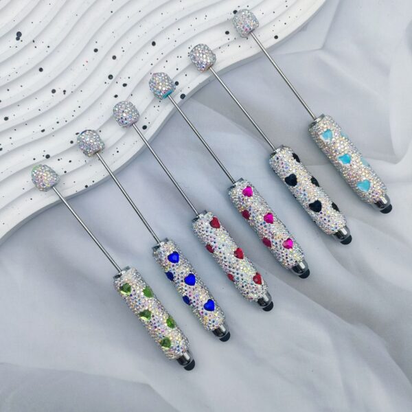O1CN01TiV9lb1tRnV9KdXkL_2218621485899-0-cib Wholesale DIY Touchscreen Rhinestone Heart Beaded Pen