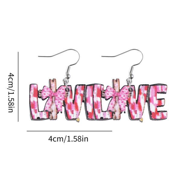 O1CN01Tk8PND1ZzQHcbiOkK_2214986983265-0-cib Wholesale Painted Bow Cross Love Pendant Earrings Wooden Double-Sided Earrings