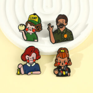 Wholesale Cute cartoon metal badge brooch