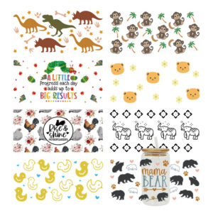 Wholesale UV Transfer Paste Glass Crystal Label Crystal Paste Cross-border Special Paste for 16oz Glass Cup 23cmX11cm