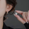Wholesale creative personality simple smooth five-pointed star earring