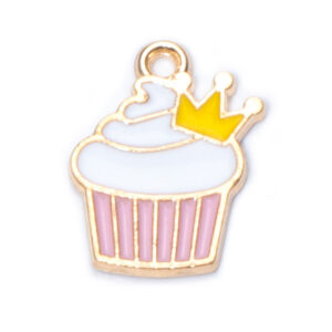 1 pink crown cake drip pendant