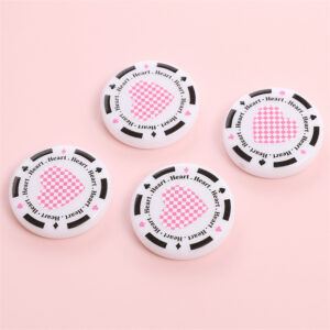 Flat disc-Texas chip 32mm aperture about 2mm white / 2/bag