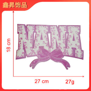 Heated hot melt glue*purple*letter bow*bow nana*height 18*27cm