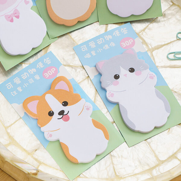 Wholesale Cute cartoon animal-shaped post-it notes