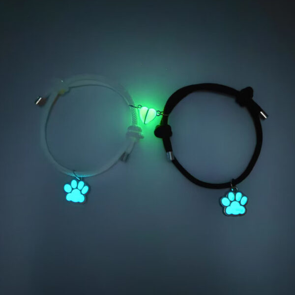 Wholesale Luminous Cat Paw Dog Paw Love Magnet Magnetic Friendship Bestie Gift Personalized Model