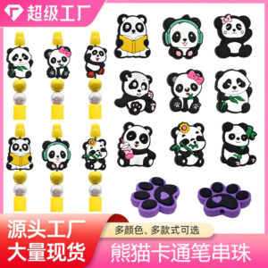 Wholesale Random 100pcs Cartoon Cute Panda Focal Beads