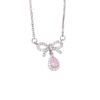 Wholesale Necklace Cross-Border Pink Bow Necklace Accessories Women's Ins Style Accessible Luxury Versatile Jewelry Fashion Design Accessories