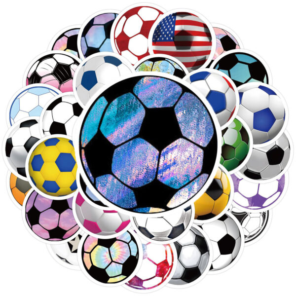 Wholesale 60 Cute Cartoon Soccer Waterproof Vinyl Stickers