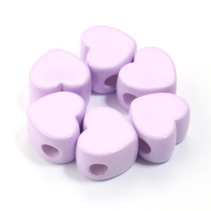 Heart purple / 19.5*21.5mm aperture 6.2mm
