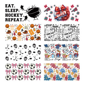 Wholesale Uv Transfer Sticker Glass Cup Crystal Label Crystal Sticker Cross-Border Exclusive for 16oz Glass Cup Special Sticker 23Cmx11Cm