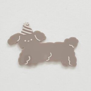 Gray Birthday Puppy