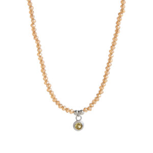 Yellow beaded necklace
