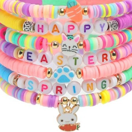 Wholesale Easter Bunny Soft Clay Bracelet