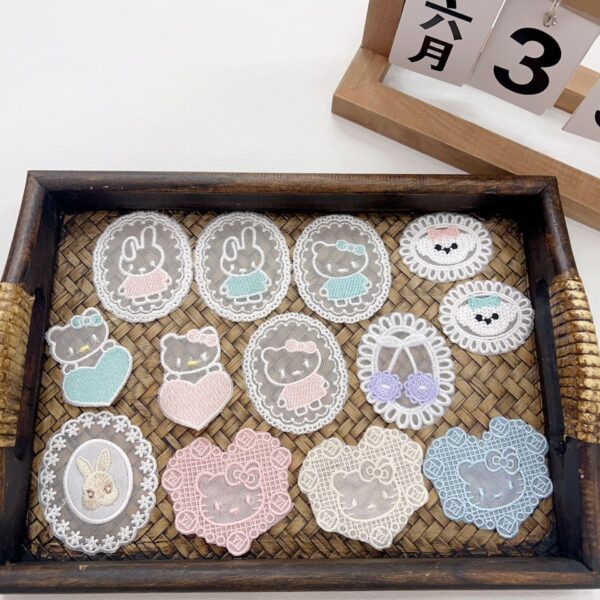Wholesale Cartoon Cat Animal Colorful Lace Embroidery DIY Patches