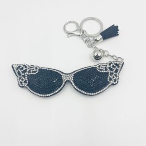 Wholesale Creative Glasses Hot Diamond Keychain Diamond Tassel Pendant