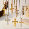 O1CN01U0cl0c2D0aDcfV6f4_2213350918547-0-cib Wholesale Titanium Steel Cool Style Versatile Cross Necklace