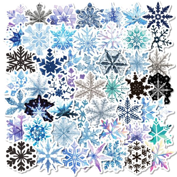 Wholesale 50pcs light-colored snowflake Christmas graffiti stickers