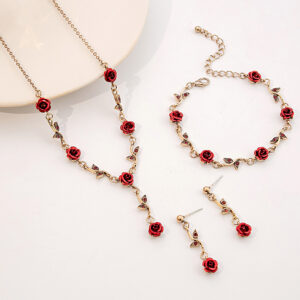 O1CN01U2hlz61onFjFyrJK7_2059265269-0-cib Wholesale Girl Mori Rose Earrings Vintage Romantic Red Flower Necklace suit