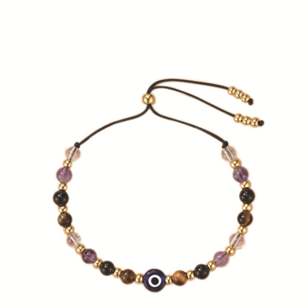 Wholesale Devil's Eye Bracelet Gold Tail Bead Pull Drawstring Crystal Bracelet