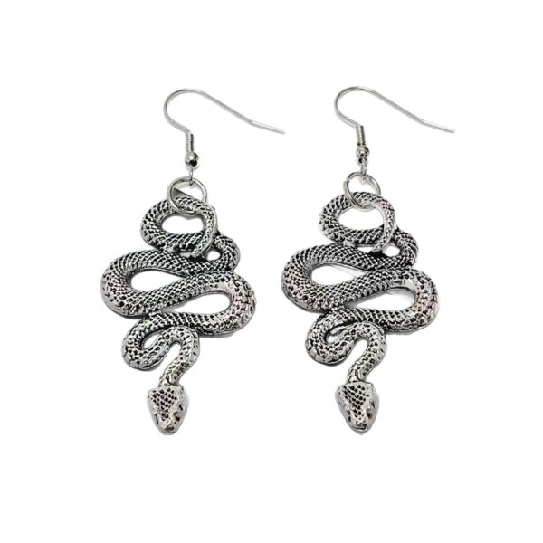 Wholesale Alloy Python Ancient Silver Earrings Jewelry Halloween Earrings