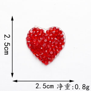 2.5*2.5cm*red love*hot melt adhesive
