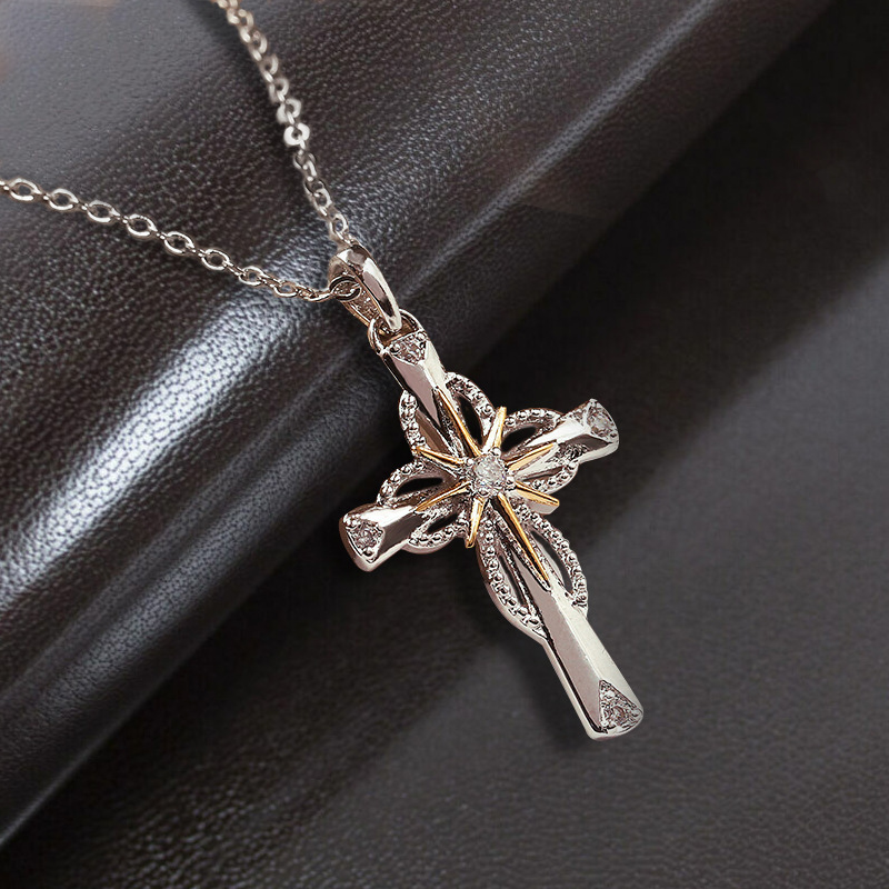 Wholesale Summer New Cross Necklace Double-Layer Aessory