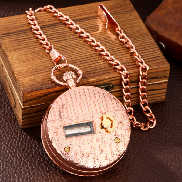 Wholesale Vintage Creative Broom Castle Music Octave Box Pocket Watch