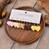 Wholesale Simulated Chocolate Waffle Love Cream Glue Resin Earring Set