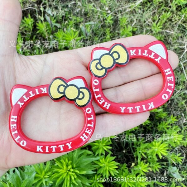 Wholesale 10pcs cartoon cat tie ring through-hole double-sided photo frame Acrylic Beads OLY Exclusive