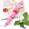 Wholesale Colorful flocking heart-shaped pearl bead pen