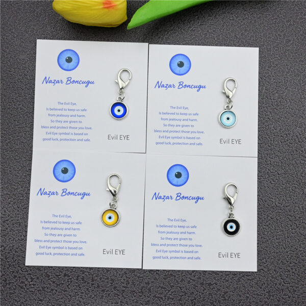 Wholesale Alloy Blue Evil Eye Keychain