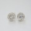 Wholesale Round patterned zircon inlaid earrings