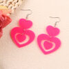 Wholesale Valentine's Day Rose Red Heart Acrylic Earrings