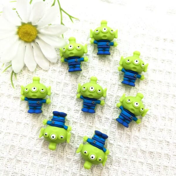 Wholesale10pcs 3D Silicone Cute Cartoon Beads