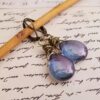 Wholesale Retro Style Purple Gemstone Bulb-Shaped Earrings