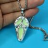 Wholesale Skeleton head glowing mask necklace