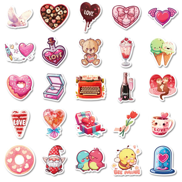 Wholesale 50pcs Sweet Valentine's Day series stickers