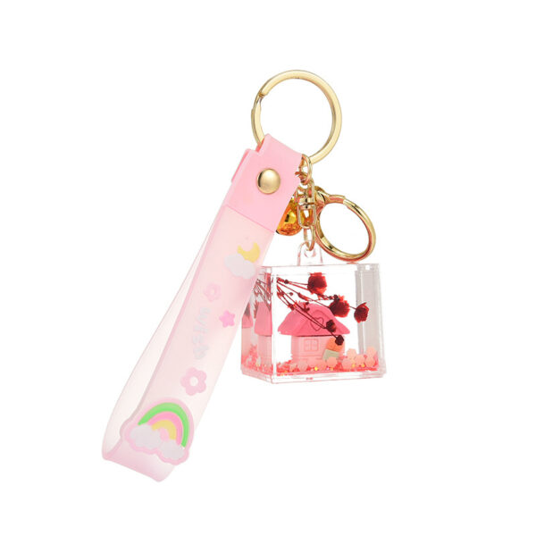 Wholesale Acrylic Cute Oil-Filled Qixi Festival Couple Keychain